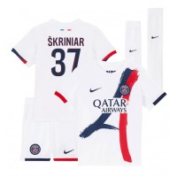 Echipament fotbal Paris Saint-Germain Milan Skriniar #37 Tricou Deplasare 2024-25 pentru copii maneca scurta (+ Pantaloni scurti)